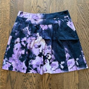 Theory Mini Skirt Floral Print Size 2